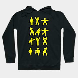 Sports Stickman yellow Hoodie